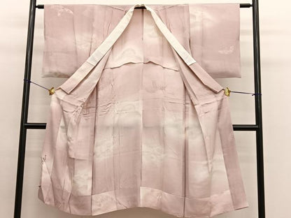 平和屋着物■長襦袢 無双仕立て 本手ぼかし 彩花 片輪車文 正絹 逸品 BAAW7879hv