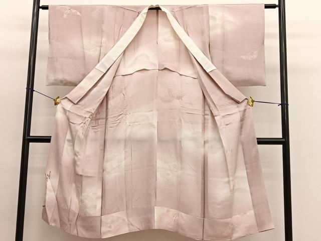 平和屋着物■長襦袢 無双仕立て 本手ぼかし 彩花 片輪車文 正絹 逸品 BAAW7879hv