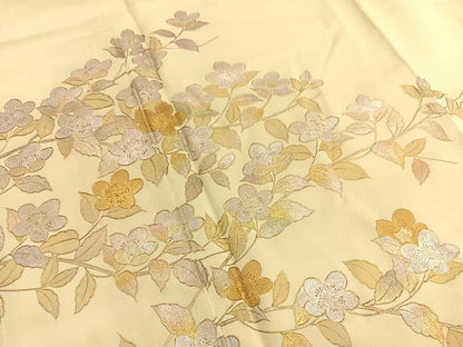 平和屋着物■訪問着 枝花文 金銀彩 正絹 逸品 BAAW7924hv