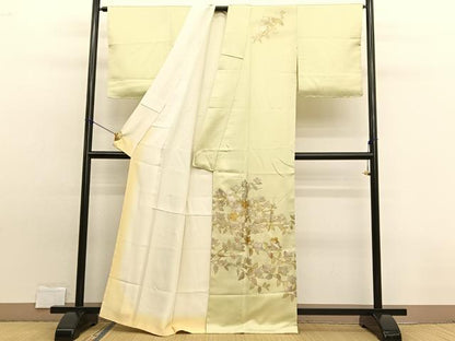 平和屋着物■訪問着 枝花文 金銀彩 正絹 逸品 BAAW7924hv