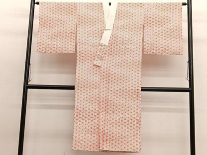 平和屋着物■長襦袢 袷 麻の葉文様 正絹 逸品 BAAW7915hv