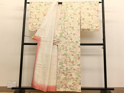 平和屋着物■上質な小紋 楓 暈し染め 金彩 正絹 逸品 BAAW7913hv