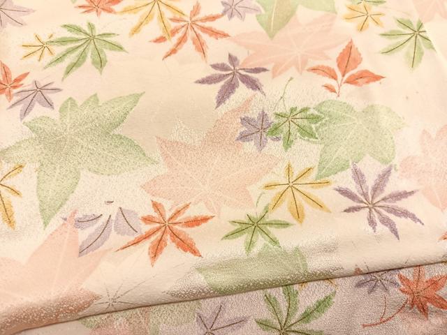 平和屋着物■上質な小紋 楓 暈し染め 金彩 正絹 逸品 BAAW7913hv