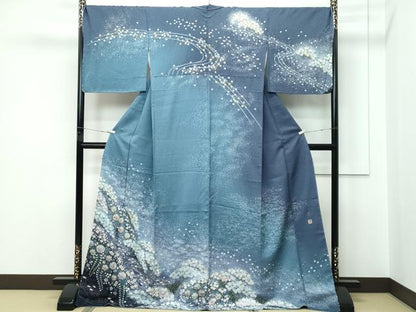 平和屋本店●極上　吉乃一廉　幻の辻が花　訪問着　絞り　暈し染め　銀通し地　逸品　未使用　CZAA5562s6