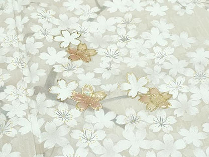 平和屋本店●極上　竹珠庵　訪問着　螺鈿　手描き　桜　暈し染め　金彩　逸品　未使用　CZAA5551s6