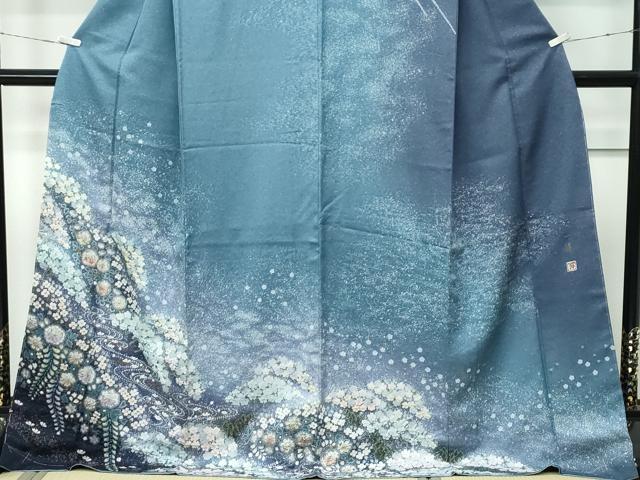 平和屋本店●極上　吉乃一廉　幻の辻が花　訪問着　絞り　暈し染め　銀通し地　逸品　未使用　CZAA5562s6