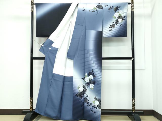 平和屋本店●極上　訪問着　薔薇　暈し染め　金彩　逸品　CZAA5585s6