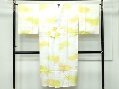 平和屋本店●極上 銀座 志ま亀 訪問着・長襦袢セット 市松草花丸文 璃寛茶色地 伊と幸 反端・たとう紙付き 逸品 未使用 CZAA5580s6