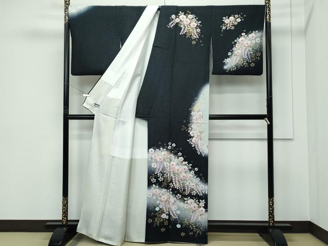 平和屋本店●極上　訪問着　辻が花　絞り　暈し染め　銀通し地　逸品　CZAA5579s6