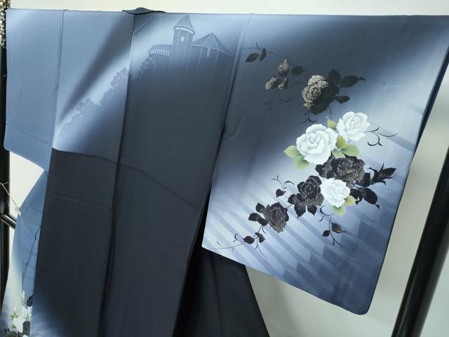 平和屋本店○極上 訪問着 薔薇 暈し染め 金彩 逸品 CZAA5585s6