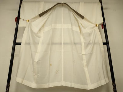 平和屋着物＊夏物　男性　長襦袢　絽　鳥の子色　正絹　逸品　AABH3270jd