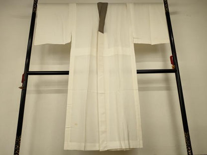 平和屋着物＊夏物　男性　長襦袢　絽　鳥の子色　正絹　逸品　AABH3270jd