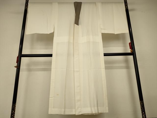 平和屋着物＊夏物　男性　長襦袢　絽　鳥の子色　正絹　逸品　AABH3270jd
