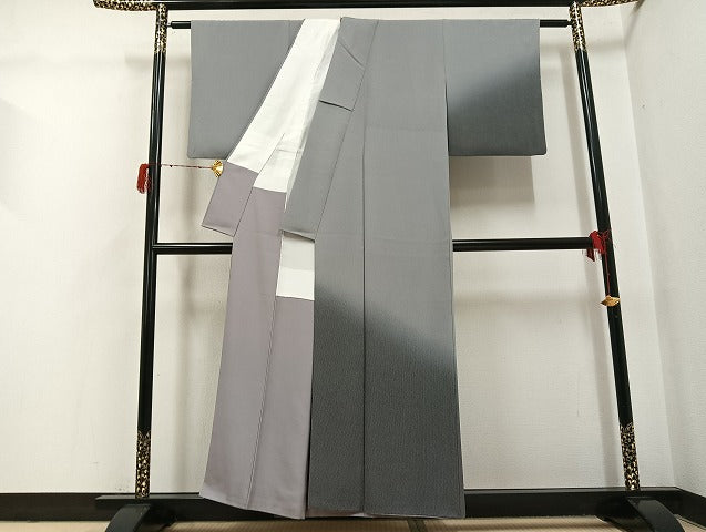 平和屋着物●染師：雅旺　訪問着　江戸小紋　角通し　正絹　逸品　AABH3843ph