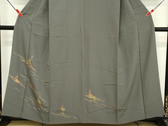 平和屋着物■訪問着 竹屋町刺繍 休み鳥 金彩 正絹 逸品 DABD2961cd