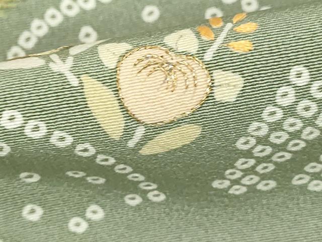 平和屋着物■訪問着 駒刺繍 鹿の子青海波花文 大丸扱い 正絹 逸品 DABD2960cd