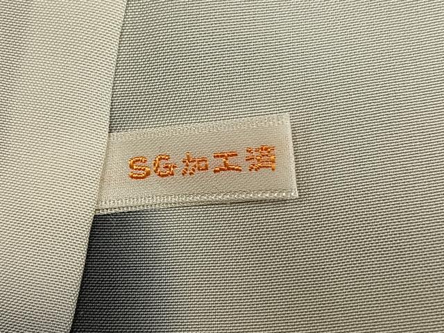 平和屋着物●花織　紬　格子　ロング丈　正絹　逸品　AABH3845ph