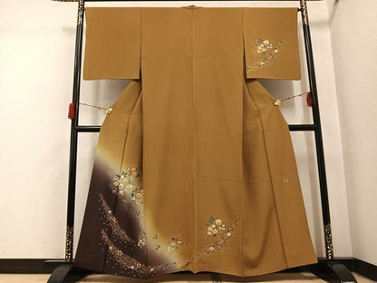 平和屋着物●吉乃一廉　幻の辻が花　訪問着　辻が花　暈し染め　金彩　正絹　逸品　AABH3877ph