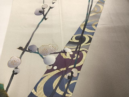 平和屋着物●訪問着　梅　金彩　鈴乃屋扱い　正絹　逸品　AABH3865ph