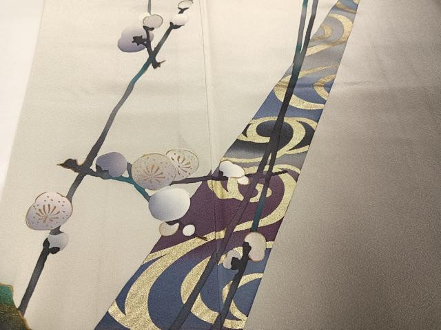 平和屋着物●訪問着　梅　金彩　鈴乃屋扱い　正絹　逸品　AABH3865ph