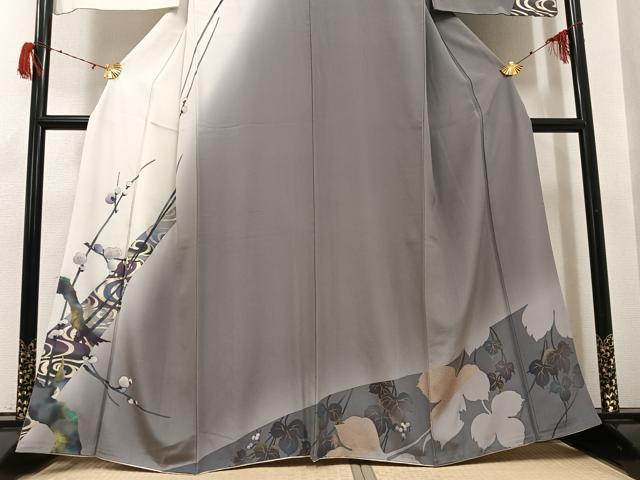 平和屋着物●訪問着　梅　金彩　鈴乃屋扱い　正絹　逸品　AABH3865ph