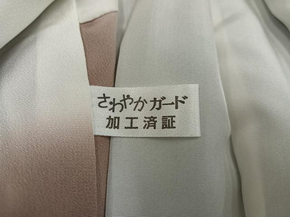 平和屋着物●上質な小紋　長襦袢(無双仕立て)セット　舞花文　正絹　逸品　未使用　AABH3876ph