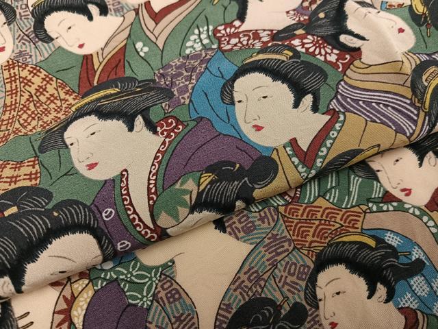 平和屋着物●岡重　百美人　長襦袢　無双仕立て　正絹　逸品　AABH3874ph