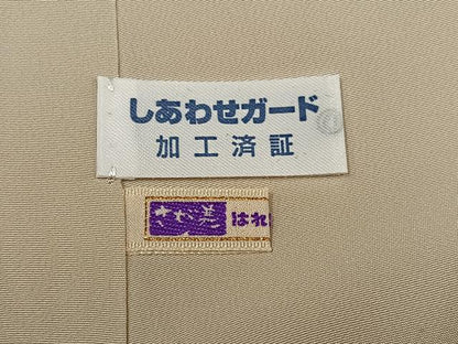 平和屋着物●紅花紬　米沢　霞文　さが美扱い　正絹　逸品　AABH3872ph