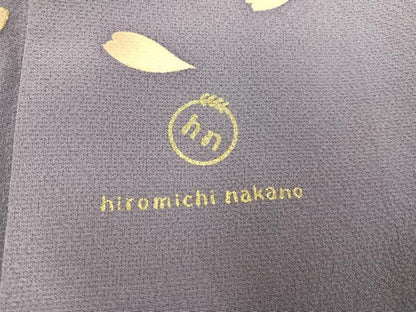 平和屋着物●ファッションブランド hiromichi nakano ヒロミチナカノ 小振袖 二尺袖 刺繍 簪花文 暈し染め 金彩 正絹 逸品 AABH3866ph