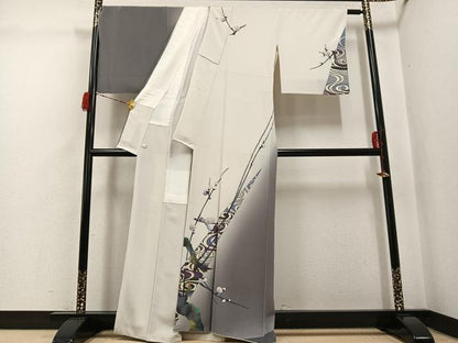 平和屋着物●訪問着　梅　金彩　鈴乃屋扱い　正絹　逸品　AABH3865ph