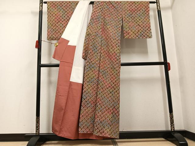 平和屋着物●菅原工房　菅原結作　漢方染紬　正絹　逸品　未使用　AABH3862ph