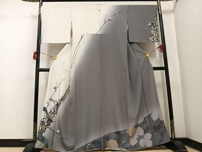 平和屋着物●訪問着　梅　金彩　鈴乃屋扱い　正絹　逸品　AABH3865ph