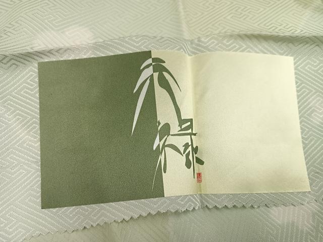 平和屋着物●上質な小紋　長襦袢(無双仕立て)セット　舞花文　正絹　逸品　未使用　AABH3876ph