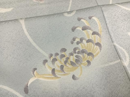 平和屋着物●上質な小紋　菊桜唐草文　暈し染め　正絹　逸品　AABH3854ph