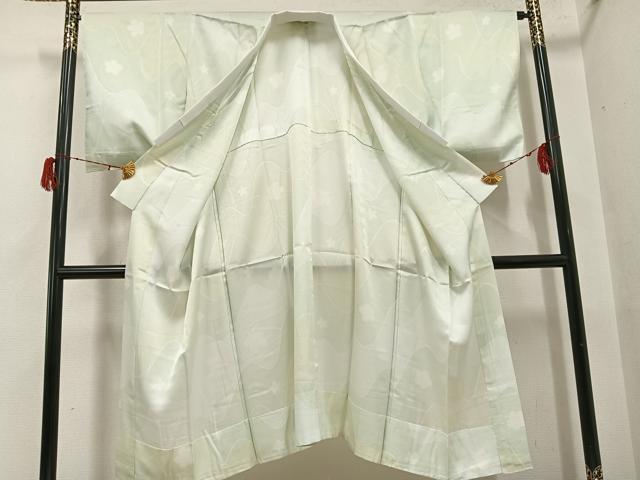 平和屋着物●上質な小紋　長襦袢(無双仕立て)セット　舞花文　正絹　逸品　未使用　AABH3876ph