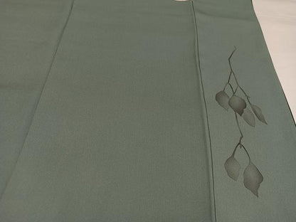 平和屋着物●京都の名門ブランド　銀花仙　訪問着　桜蘭　暈し染め　黒地　正絹　逸品　AABH3873ph
