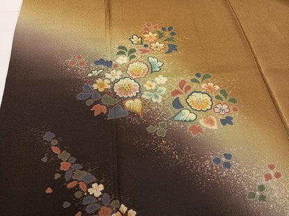 平和屋着物●吉乃一廉　幻の辻が花　訪問着　辻が花　暈し染め　金彩　正絹　逸品　AABH3877ph