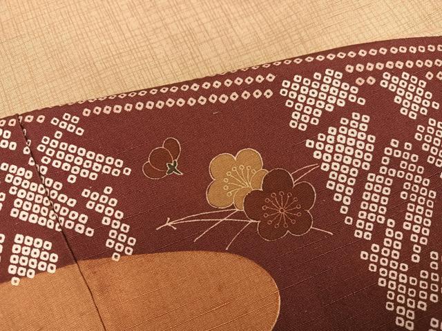 平和屋着物●皇室デザイナー　中村乃武夫　訪問着　紬地　流水草花文　正絹　逸品　AABH3879ph