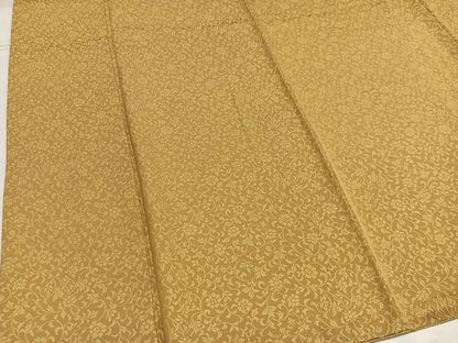 平和屋着物●黄金糸　お召　花唐草文　正絹　逸品　AABH4044ph