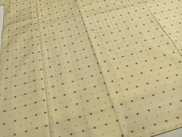 平和屋着物●本場大島紬　十字絣　正絹　逸品　AABH0786fy