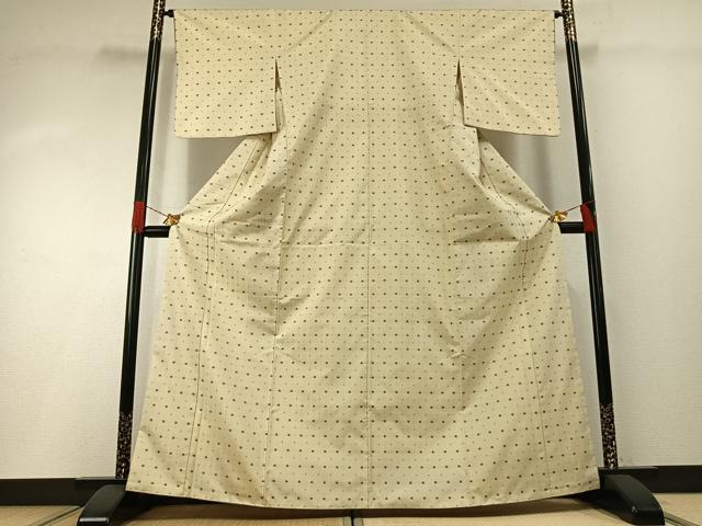 平和屋着物●本場大島紬　十字絣　正絹　逸品　AABH0786fy