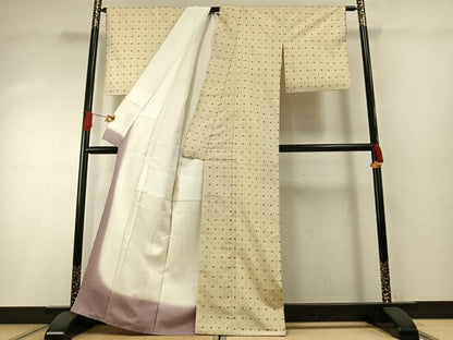 平和屋着物●本場大島紬　十字絣　正絹　逸品　AABH0786fy