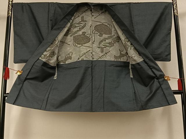 平和屋着物●男性　本場大島紬　アンサンブル　120亀甲　総詰め　正絹　逸品　AABH0757fy