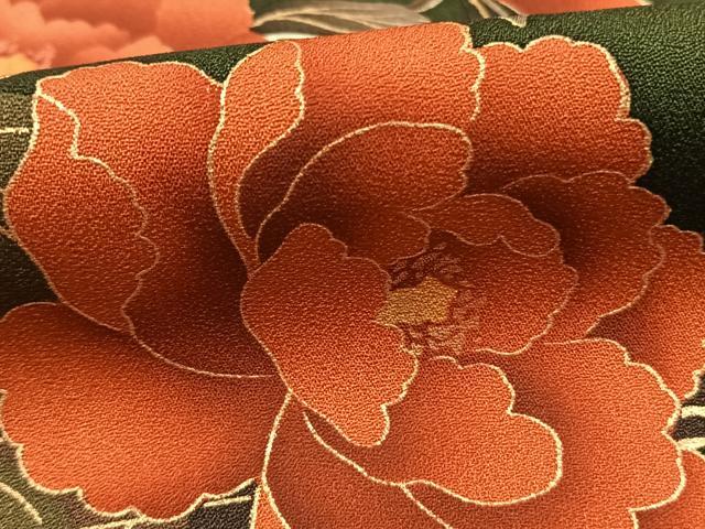 平和屋着物●豪華振袖　花車文　金彩　正絹　逸品　AABH0753fy