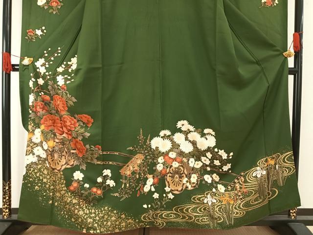 平和屋着物●豪華振袖　花車文　金彩　正絹　逸品　AABH0753fy 平和屋着物○豪華振袖 花車文 金彩 正絹 逸品 AABH0753fyの通販 by