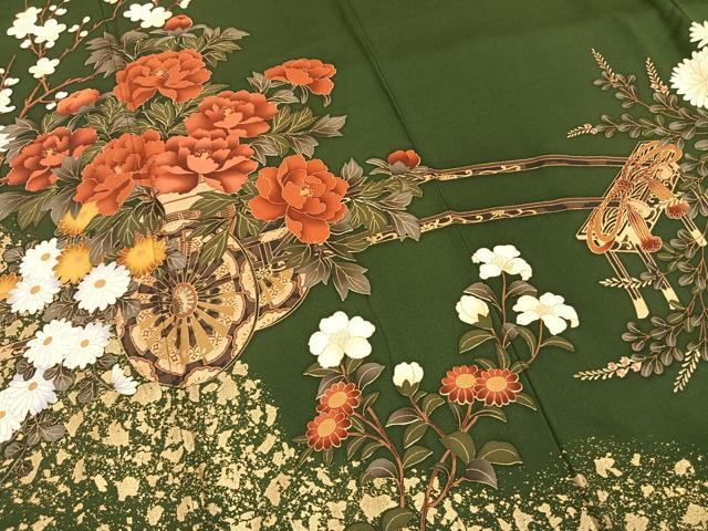 平和屋着物○豪華振袖 花車文 金彩 正絹 逸品 AABH0753fy