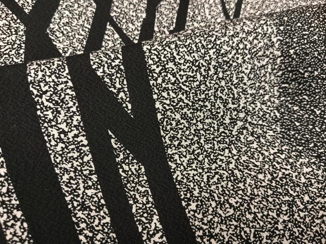 平和屋着物●二代目 川村久太郎　訪問着　樹林文　黒地　正絹　逸品　AABH3123ph