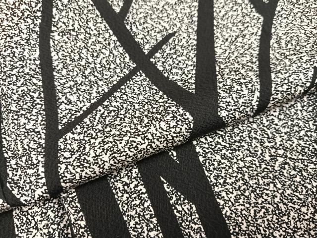 平和屋着物●二代目 川村久太郎　訪問着　樹林文　黒地　正絹　逸品　AABH3123ph