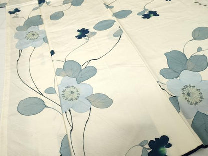 平和屋着物●上質な小紋　地紋おこし　花蔦草文　正絹　逸品　AABH4201ck