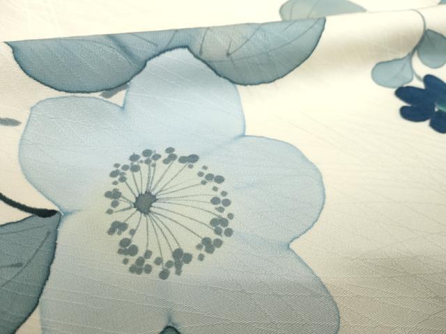 平和屋着物○上質な小紋 地紋おこし 花蔦草文 正絹 逸品 AABH4201ck